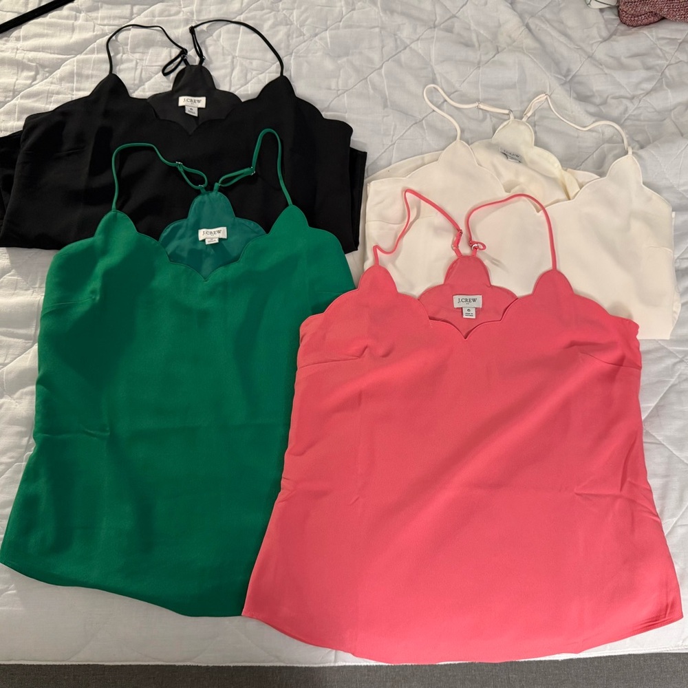J. Crew Women's Camisoles - Black, Green, Pink, White